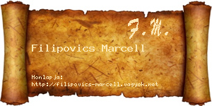 Filipovics Marcell névjegykártya