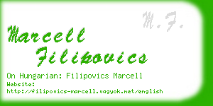 marcell filipovics business card